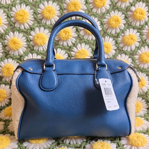 Coach Shearling Mini Bennett Satchel Bag + Matching Wristlet - Picture 3 of 15